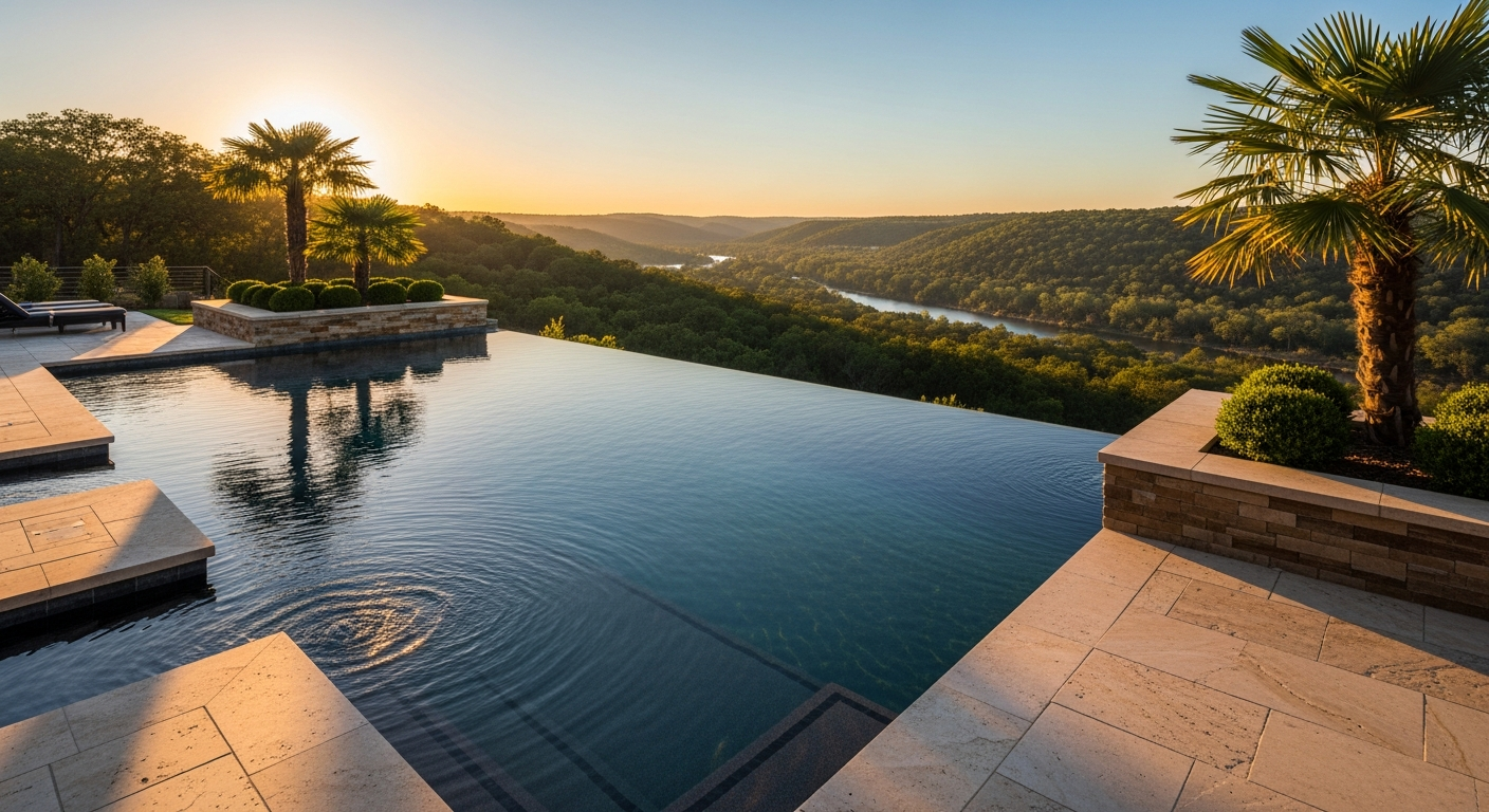 Outdoor pool and deck concept reference