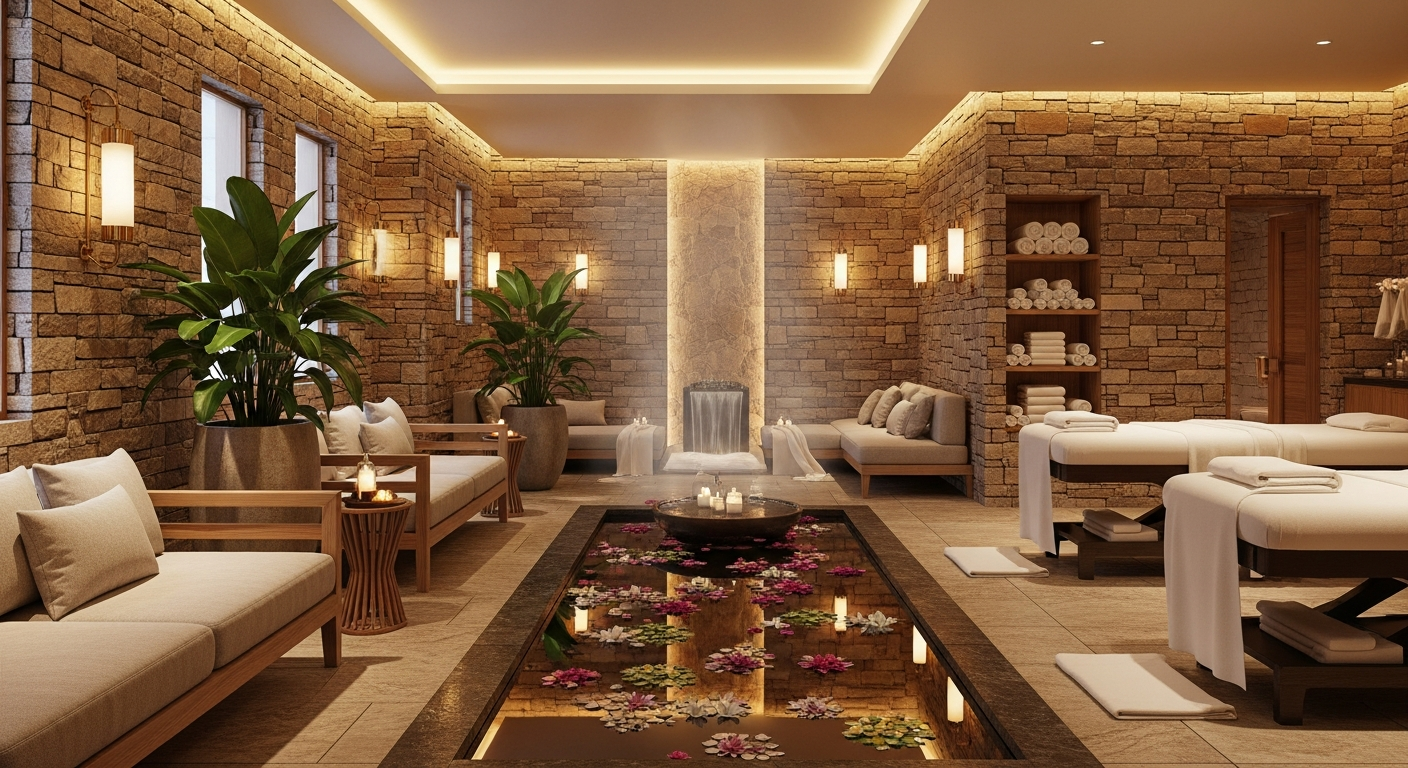 Indoor spa and wet area reference