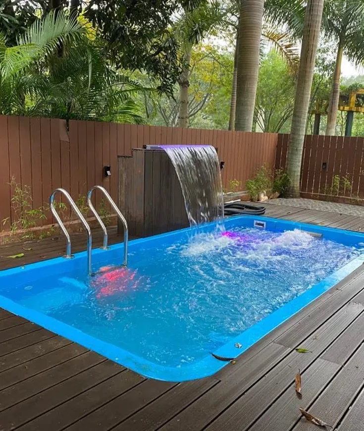Fiberglass Pool with Deck