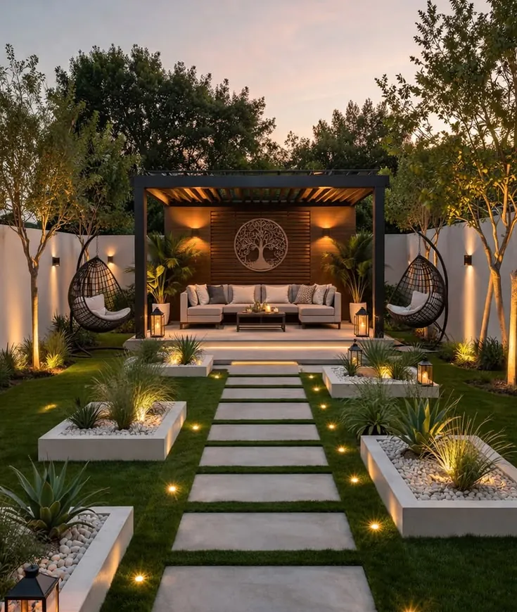 Garden Walkway & Pergola