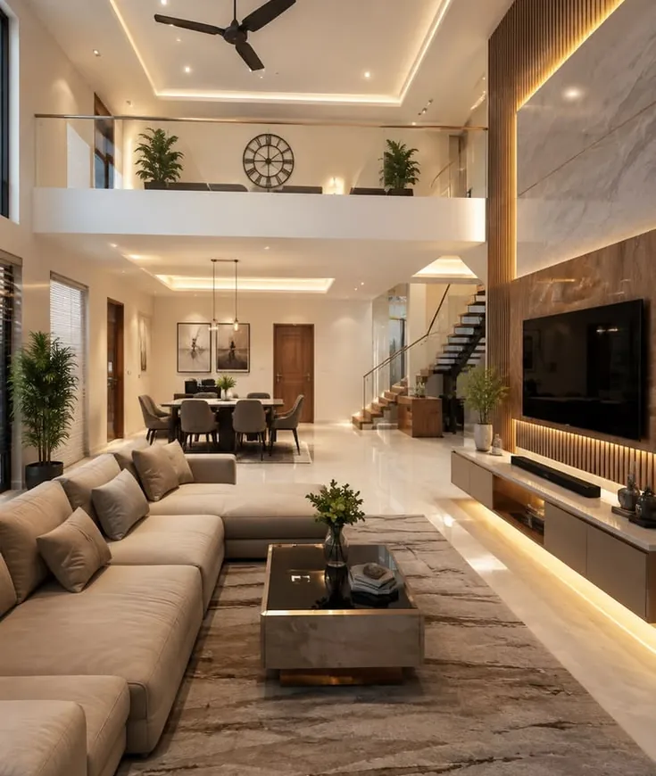 Double-Height Living Room