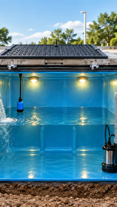 FRP underground water sump
